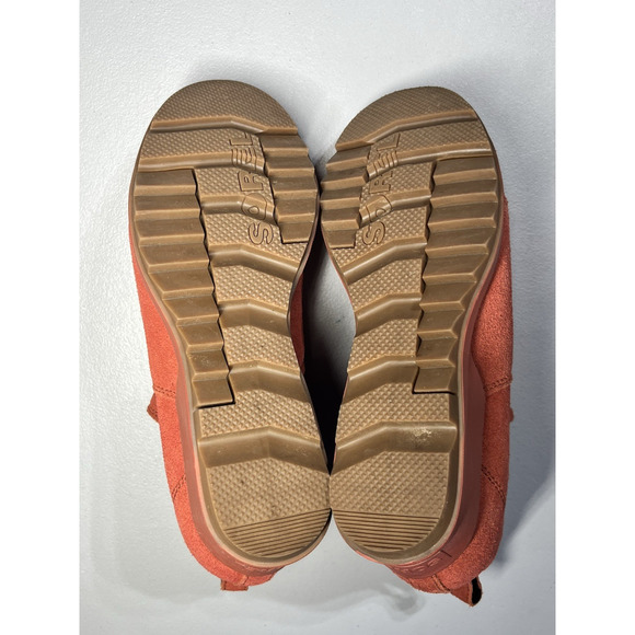 Sorel Joan of Arctic Suede Leather Chelsea Boots Womens 8 Orange Wedge Pull On - Picture 9 of 10